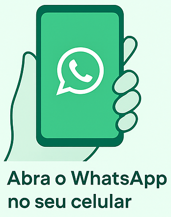 Aplicativo do WhatsApp aberto no celular