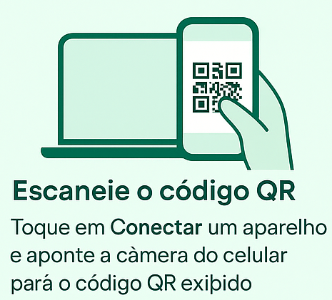 Escaneando código QR no WhatsApp Web